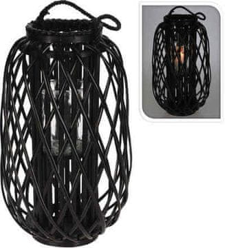 ProGarden Svetilka KO-438002030 Candle lantern woven willow 50 cm black