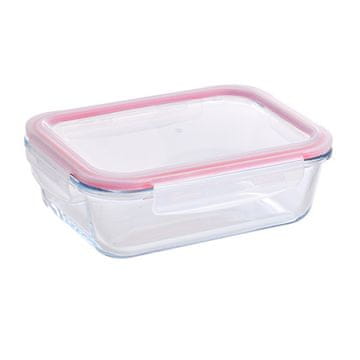 Bergner Posoda za hrano BG-25026-RD Glass food container with snap-on lid 1.5l