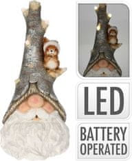 HOMESTYLING Božični okraski KO-APF477020 Christmas decoration elf with LED lighting 57 cm