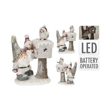 HOMESTYLING Božični okraski KO-APF477000 Christmas decoration elf with LED lighting 33 x 47 cm 2ASS