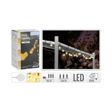 HOMESTYLING Lahka veriga KO-AX8779250 Zunanja LED PARTY svetlobna veriga toplo bela 80 LED diod
