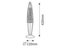 Rabalux Lava svetilka 4113 Glitter 1xE14/25W/230V green/silver