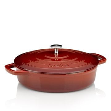 Kela Litoželezna ponev KL-11938 Cast iron casserole Calido 28 cm red