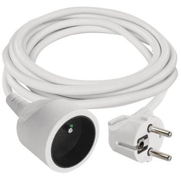 Emos Podaljšek P0112 2m / 1 socket / white / PVC / 1 mm2