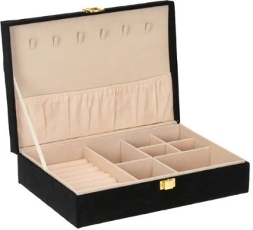 HOMESTYLING Škatla za nakit KO-HZ1810080 28x19 cm black