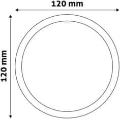 Avide Vgradna stropna svetilka (9571125) d12cm, 6W, 4000K, 420lm