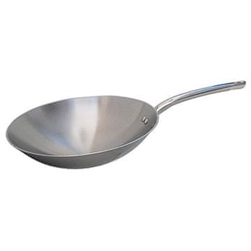 de Buyer Vok ponev 3122.36, WOK, diameter 36 cm, hollow tubular handle, stainless steel, suitable for induction, made in France
