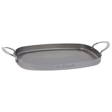 de Buyer Jeklena ponev 5640.02, Mineral B Element, corrugated bottom, two handles, 38 x 26 cm
