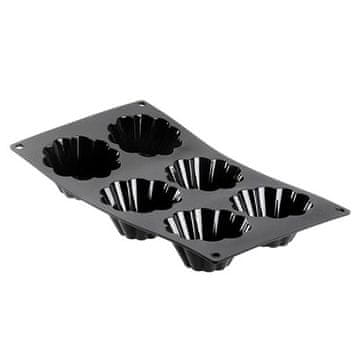 de Buyer Pekač 1964.01 MoulFlex, brioche mold, silicone, 6 pcs, non-stick, diameter 8 cm, height 3.5 cm
