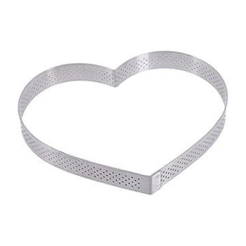 de Buyer Okvir za torto 3099.51, perforated frame, heart shape, diameter 12 cm, height 2 cm, stainless steel