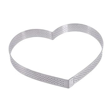 de Buyer Okvir za torto 3099.53, perforated frame, heart shape, diameter 22 cm, height 2 cm, stainless steel