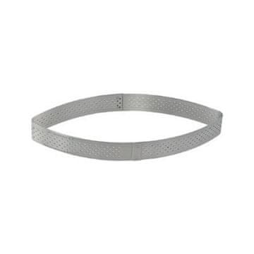 de Buyer Okvir za torto 3099.70, perforated frame, calisson shape, diameter 12 cm, height 2 cm, stainless steel