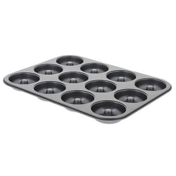 de Buyer Pekač 4712.12, for mini savarins or donuts, 12 pcs, non-stick surface, 34.3 x 26.2 x 2.2 cm, dimensions 12 x 7 cm