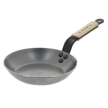 de Buyer Jeklena ponev 5710.20, Mineral B BOIS, steel, wooden handle, 20 cm