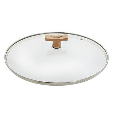 de Buyer Pokrov 4111.20, glass lid, stainless steel edge, wooden handle, o 20