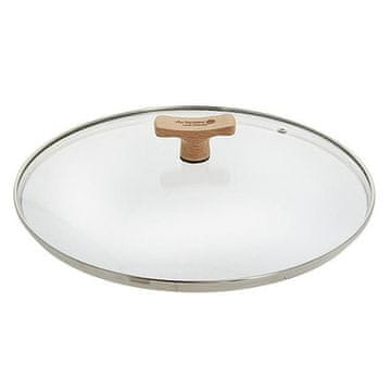 de Buyer Stekleni pokrov 4111.24, stainless steel edge, wooden handle, resistance up to 200°C