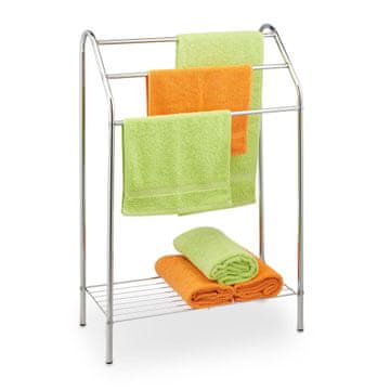 Northix 3-kraki nosilec za brisače s polico za kopalnico