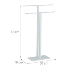 Northix Belo obešalo za brisače T-Design z dvema krakama