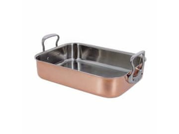 de Buyer Ponev 6427.35, INOCUIVRE, copper, 2 stainless steel handles, internal dimensions 35 x 25 x 8 cm, overall dimensions 41 x 27.5 x 12.35 cm, height 8 cm, weight 2.2 kg