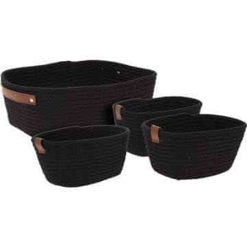ProGarden Komplet košar za shranjevanje KO-HZ1965430 4 pcs black