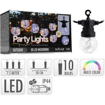 ProGarden Lahka veriga KO-LE2100100 LED PARTY 10 bulbs 7.5m