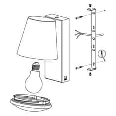 Eglo Zunanja stenska svetilka 97484 CALDIERO-C E27 1X9W 950 lm IP44