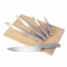 Berlingerhaus Komplet nožev BH-2967 with cutting board 6 pcs Taupe Collection