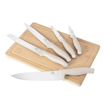 Berlingerhaus Komplet nožev BH-2966 with cutting board 6 pcs Sahara Collection