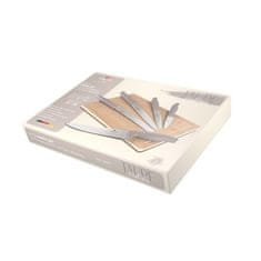 Berlingerhaus Komplet nožev BH-2967 with cutting board 6 pcs Taupe Collection