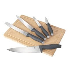 Berlingerhaus Komplet nožev BH-2962 with cutting board 6 pcs Aspen Collection