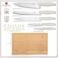 Berlingerhaus Komplet nožev BH-2966 with cutting board 6 pcs Sahara Collection