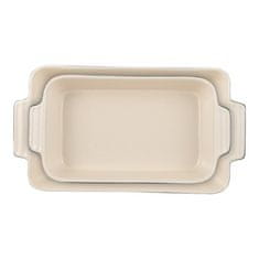 Bergner Ponev BG-13362-GR rectangular stoneware set of 2 pieces Excalibur green
