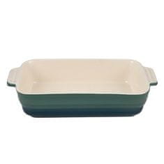 Bergner Ponev BG-13362-GR rectangular stoneware set of 2 pieces Excalibur green