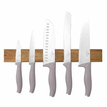 Berlingerhaus Komplet nožev BH-2946 with magnetic holder made of acacia wood 6 pcs Taupe Collection