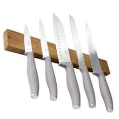 Berlingerhaus Komplet nožev BH-2946 with magnetic holder made of acacia wood 6 pcs Taupe Collection