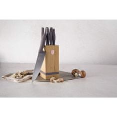 Berlingerhaus Komplet nožev BH-2974 with stand BAMBOO 6 pcs Taupe Collection