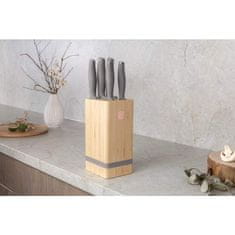 Berlingerhaus Komplet nožev BH-2974 with stand BAMBOO 6 pcs Taupe Collection