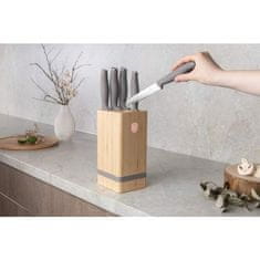 Berlingerhaus Komplet nožev BH-2974 with stand BAMBOO 6 pcs Taupe Collection