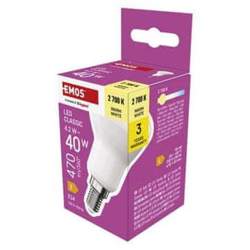 Emos LED žarnica ZQ7E21 Classic R50 / E14 / 4.2 W (40 W) / 470 lm / warm white