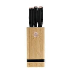 Berlingerhaus Komplet nožev BH-2970 with bamboo stand 6 pcs stainless steel Black Rose Collection