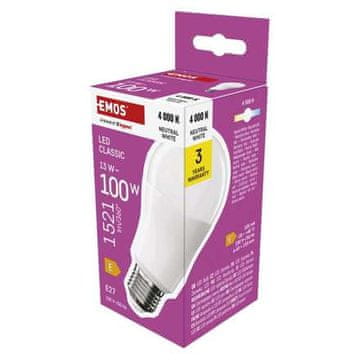 Emos LED žarnica ZQ5E63 CLS A60 13W(100W) 1521lm E27 NW