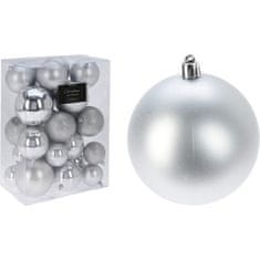HOMESTYLING Božični okraski KO-CAN302010 balls set of 26 pieces silver