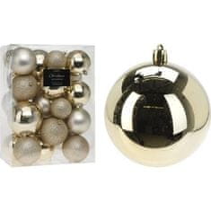 HOMESTYLING Božični okraski KO-CAN302050 balls set 26 pcs champagne