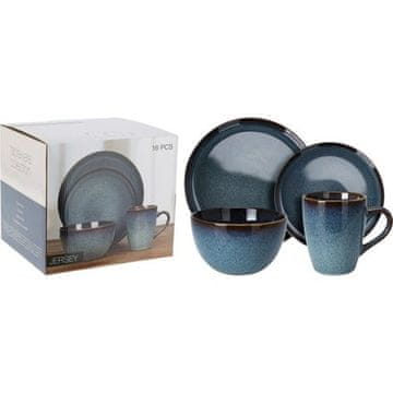 EXCELLENT Komplet krožnikov za večerjo KO-Q97001190 JERSEY stoneware 16 pcs blue