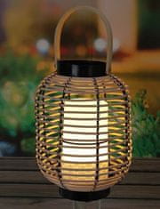 ProGarden Zunanja svetilka KO-AF5000710 Outdoor lantern with LED candle rattan 24 cm