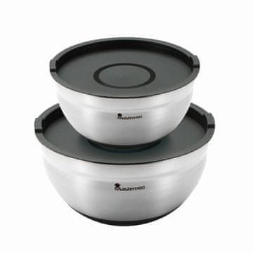 Masterpro Komplet skled BGMP-1553 with lid FOODIES 2 pcs stainless steel