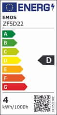 Emos LED žarnica ZF5D22 Filament A60 / E27 / 3.4 W (40 W) / 470 lm / warm white