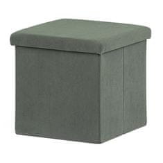 Autronic Tabure Stool with storage space, green corduroy fabric (TAB-471 GRN6)