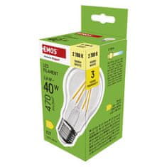 Emos LED žarnica ZF5D22 Filament A60 / E27 / 3.4 W (40 W) / 470 lm / warm white