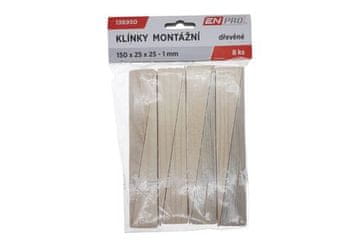 Enpro klini Wooden mounting wedges, 150 x 25 x 25 - 1 mm, 8 pcs.